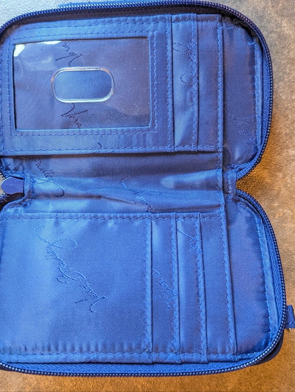 Vera Bradley Quilted Royal Blue Wristlet Wallet - Picture 4 of 7